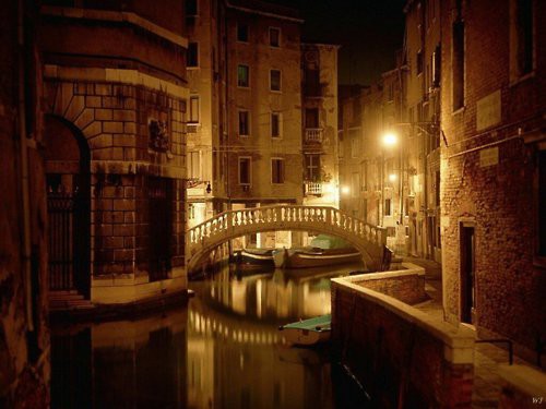 Late night canal, Venice
