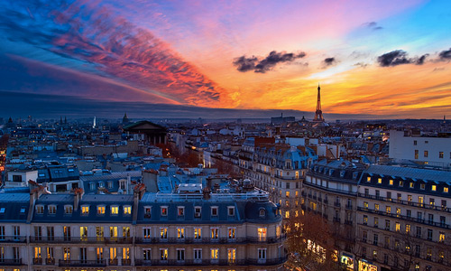 Sunset. Paris, France