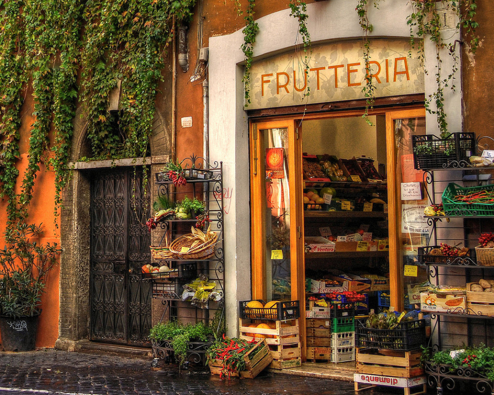 Fruit store in Rome, Italy