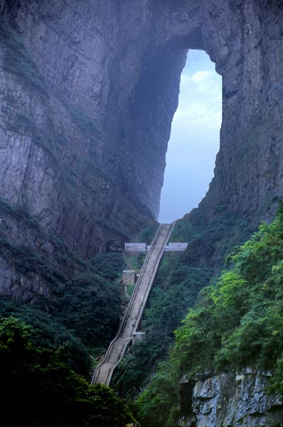 Heaven’s stairs, Tian Men Shan, China
