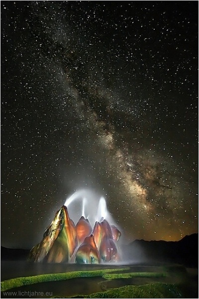 Moments of Eternity. Geysers in the Nevada desert, USA