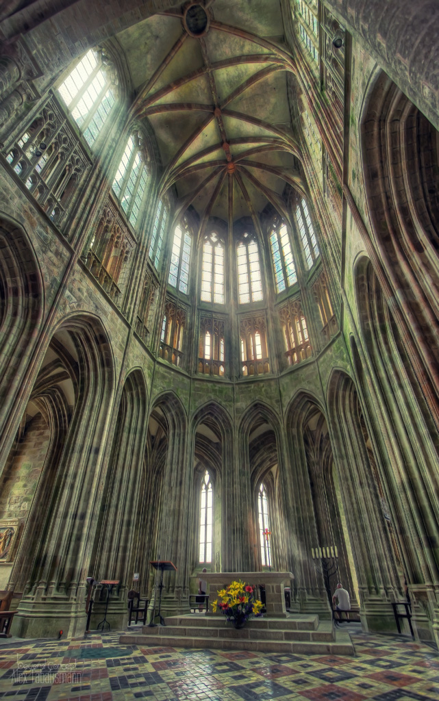 Abbey church, Mont Saint-Michel, France