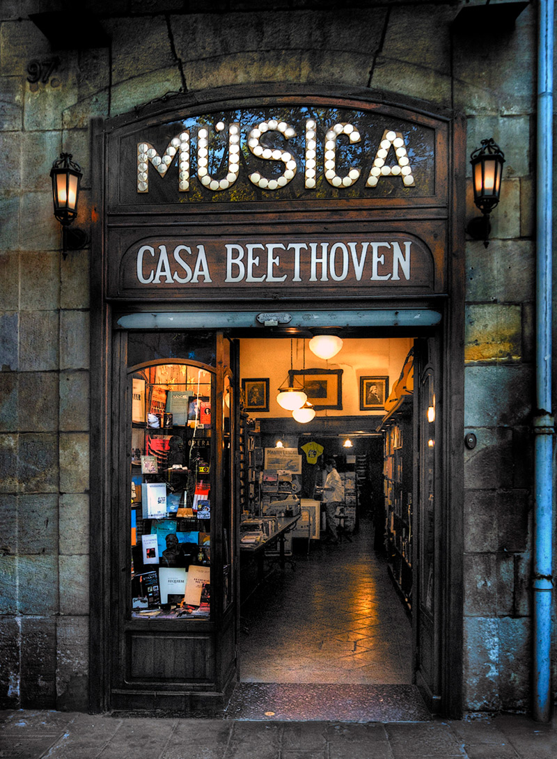 Casa Beethoven, Las Ramblas, Barcelona, Spain
