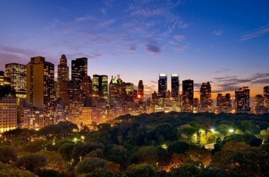 New York City at dusk