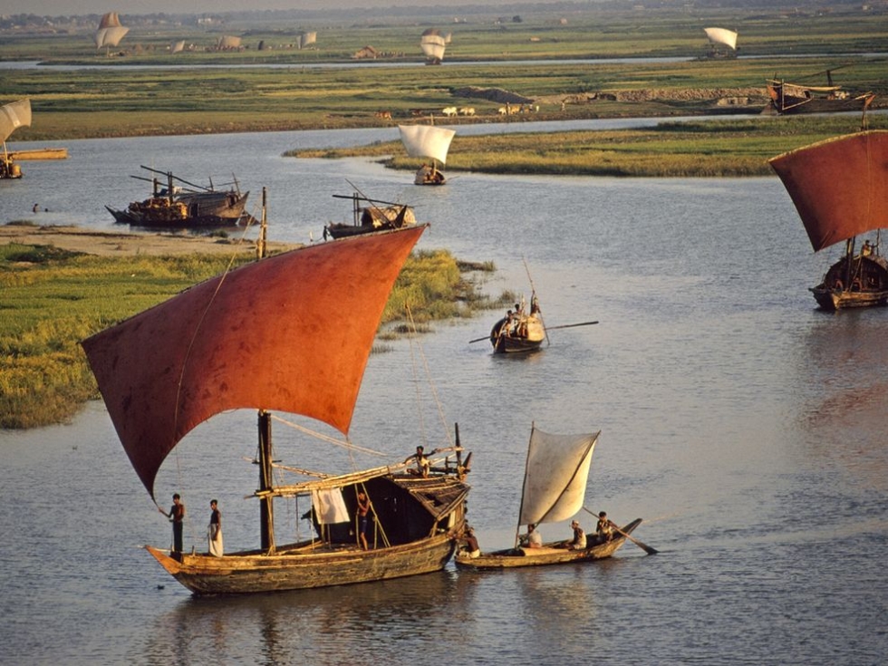Sailboats, Turag River, Bangladesh