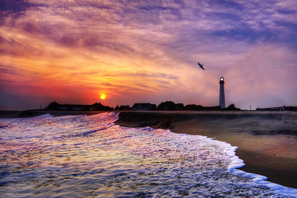 Cape May Lighthouse Sunset, Jersey Shore, USA
