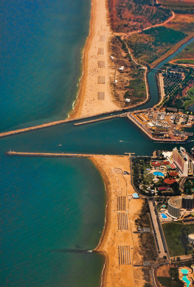 Beach shore, aerial view. Summer is coming…