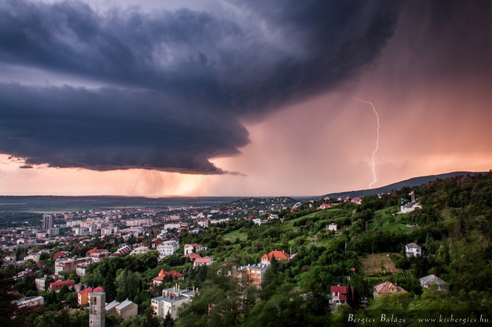 Storm in Pecs, Hungary