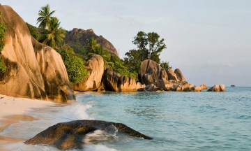 Sandy Shores of La Digue Island, Seychelles