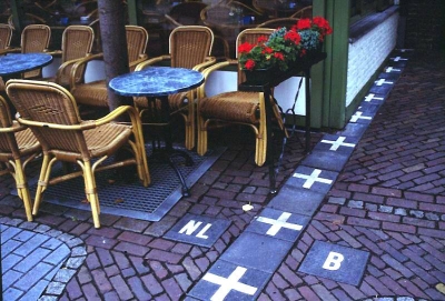 The border between Belgium and the Netherlands