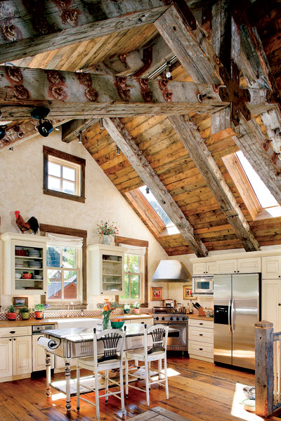 Timber home country kitchen, Montana