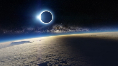 November 2012 solar eclipse seen from space