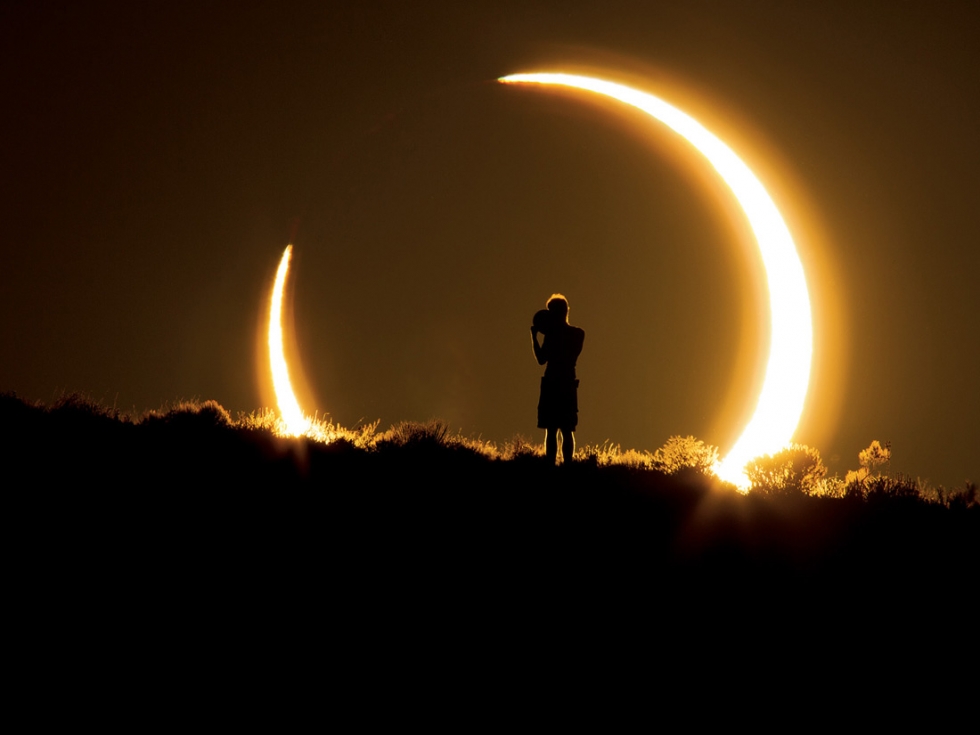 Solar eclipse, Albuquerque, New Mexico, USA