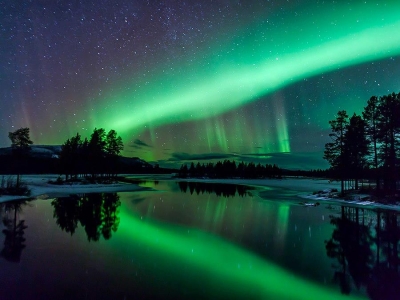 Aurora Borealis in Arjeplog, Lapland, Sweden