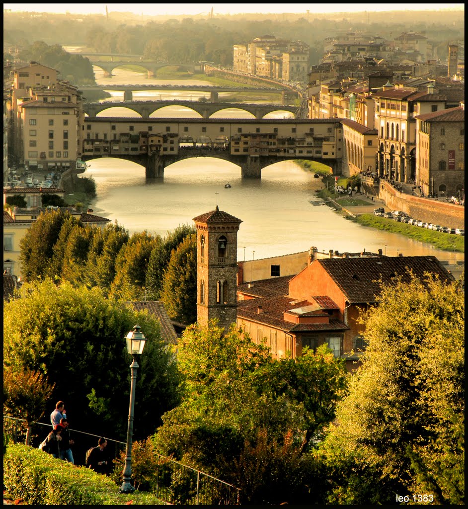 Overlooking the Arno in Florence, Italy