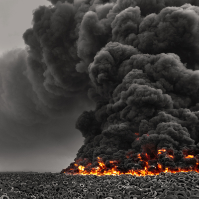 Tire fire in Kuwait