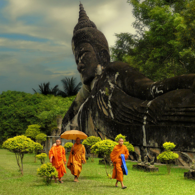 Buddhist monks, Laos