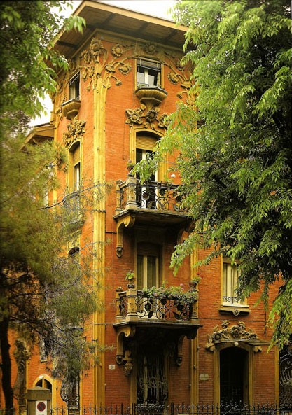 Balconies in Bologna, Italy