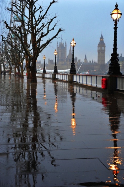Rainy Day, London, England