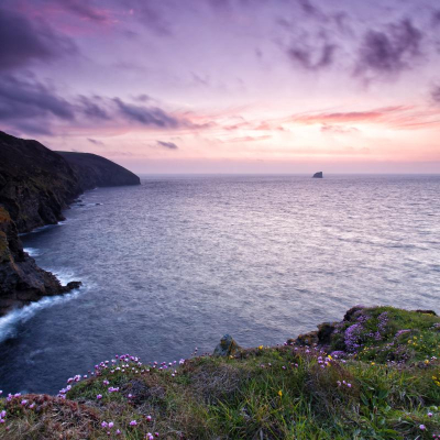 Sunset in St. Agnes, Cornwall, England