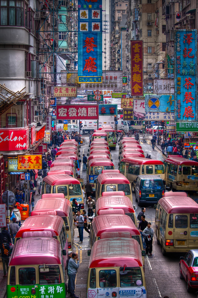 The streets of Hong Kong