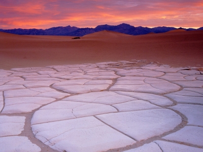 Clay Formations in Dunes, Death Valley, California
