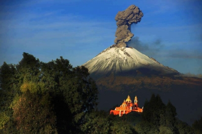 Popocatepetl, the most active volcano in Mexico