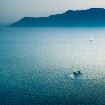 Sea sunset, Santorini, Greece