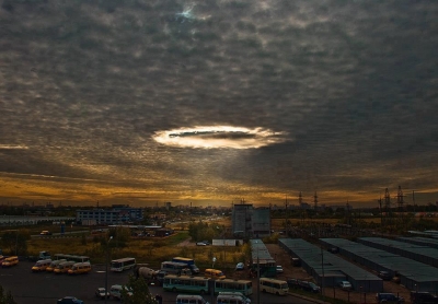 Hole Punch Cloud Phenomenon, Moscow