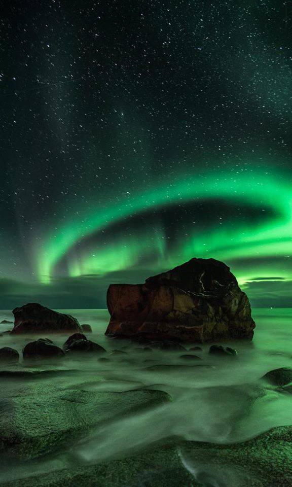 The Northern Lights over Uttakleiv, Northern Norway