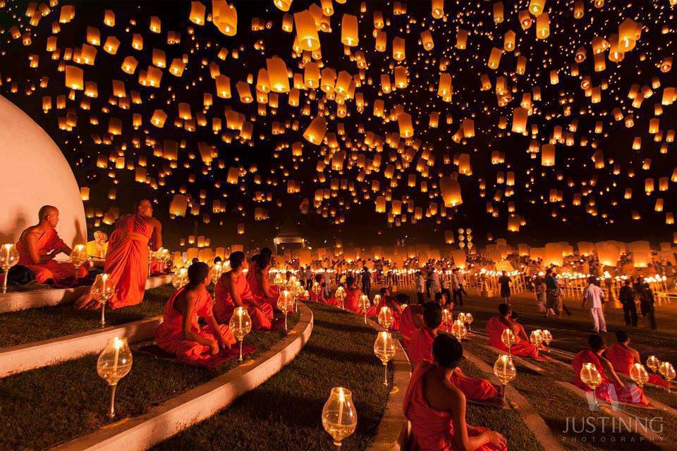 Floating Lantern Festival in Chiang Mai, Thailand
