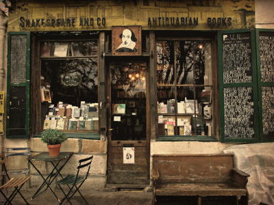 Shakespeare and Co. Antiquarian Bookshop, Paris, France