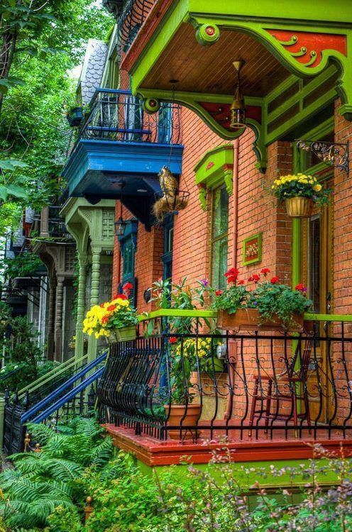 Colorful Houses, Montreal, Canada