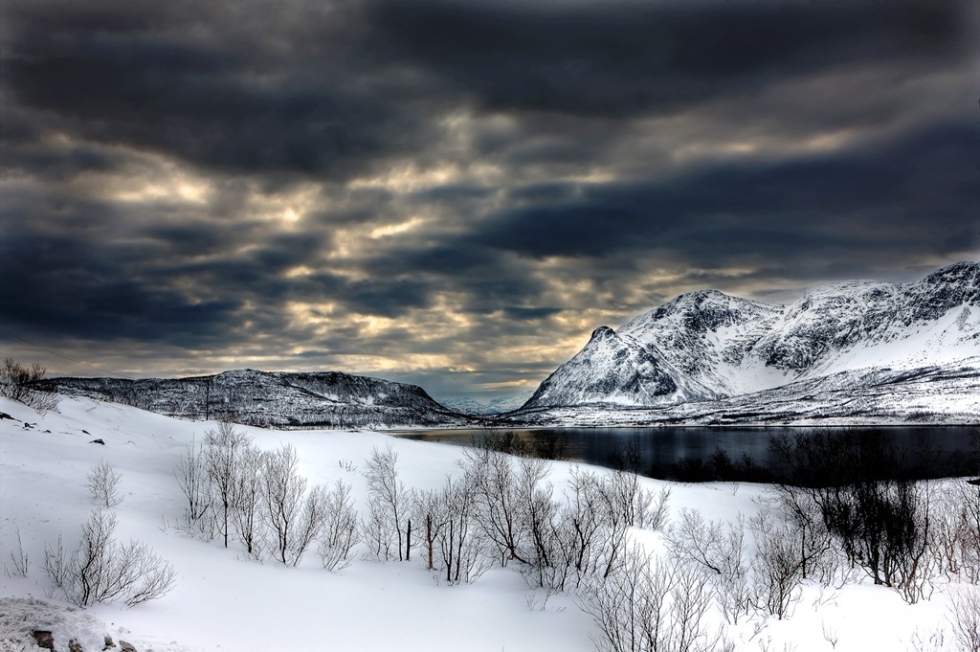 Norway fjords in winter