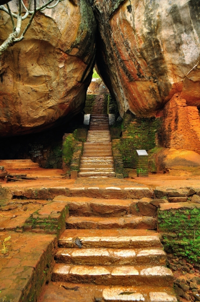 Rock tunnel, Sigiriya, Sri Lanka