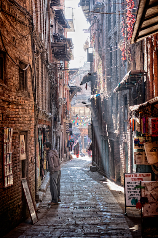 Alley in Bhaktapur, Nepal