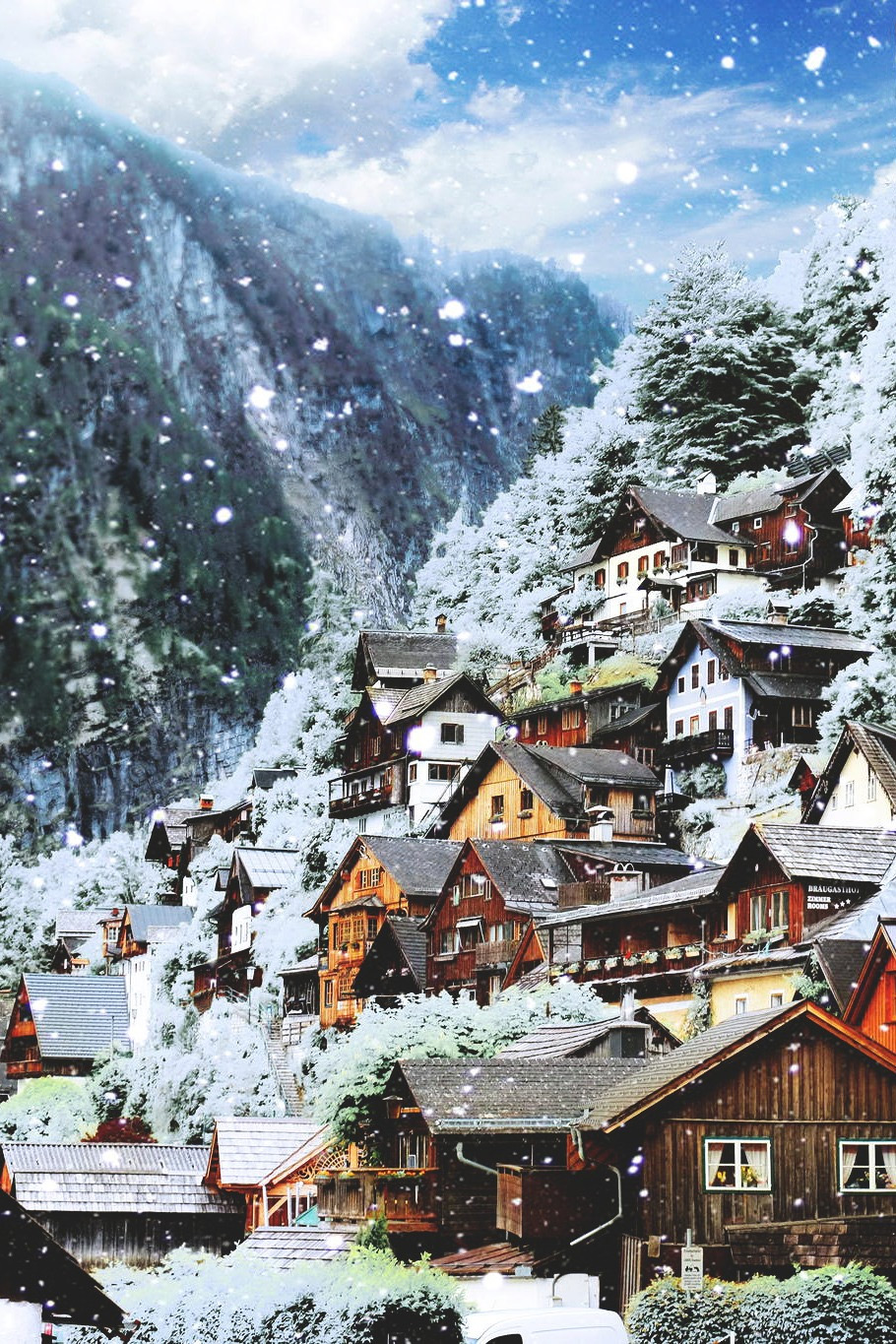 Winter in Hallstatt, Austria