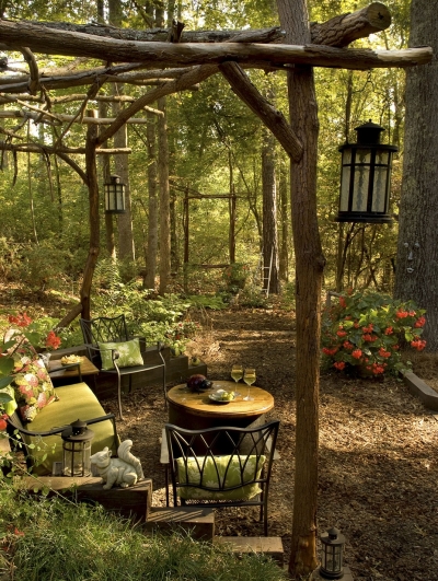 Forest patio, Georgia, USA