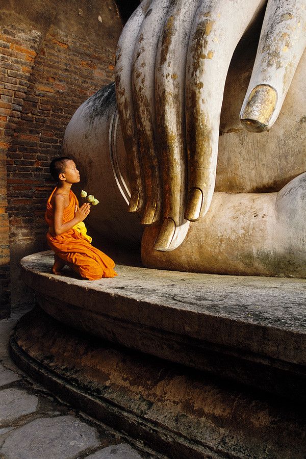 Little monk in Ayutthaya, Thailand