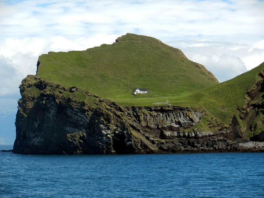 The Solitary House of Elliðaey Island, Iceland