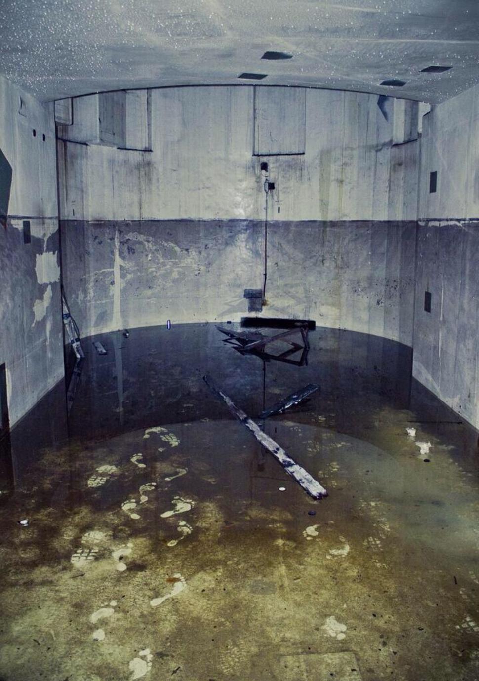 Bare footprints in an abandoned nuclear reactor