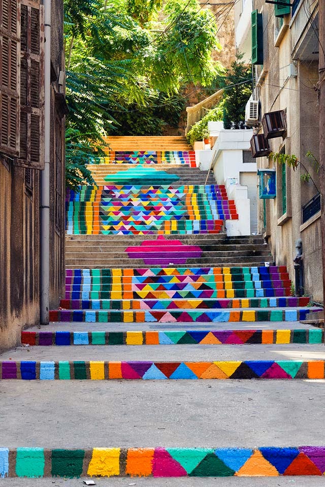 Stairs, Beirut, Lebanon