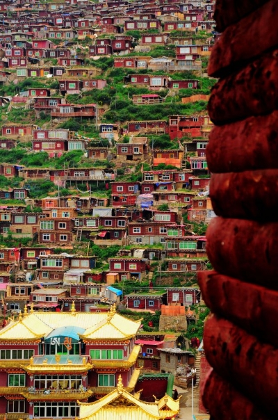 Colorful homes in Sichuan, China