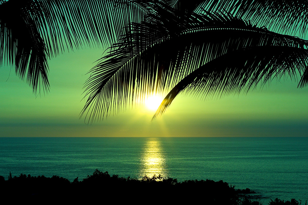 hawaiian sunset background