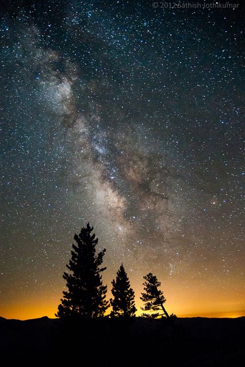 The Milky Way over Yosemite National Park, USA photo on Sunsurfer