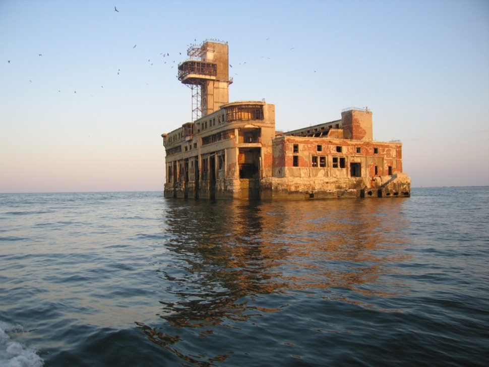 Soviet naval testing station in Makhachkala, Russia